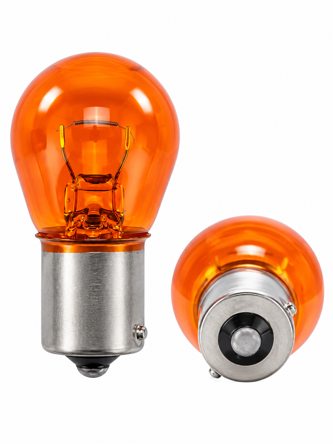 Foco automotriz Halogeno S25-9LED 2CONT Ambar 2PZS
