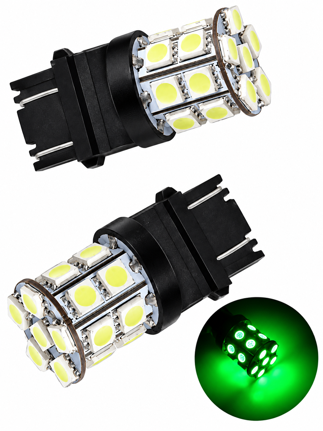 Foco automotriz 3156, 12 V 2PZS LED Verde