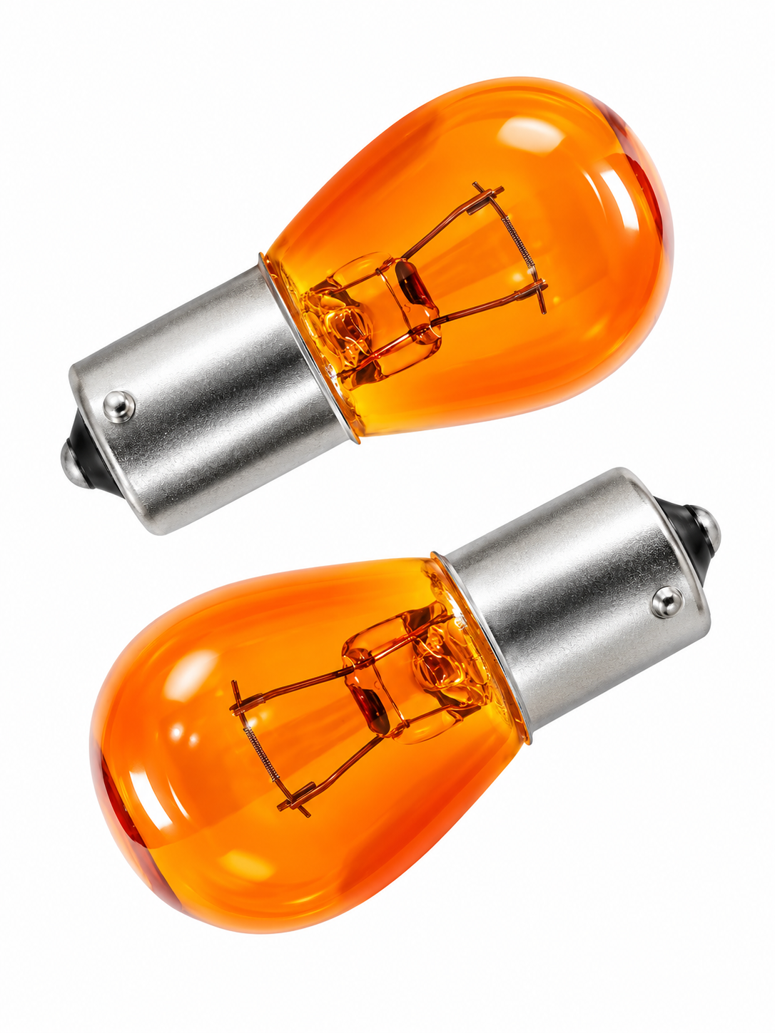 Foco automotriz Halogeno S25-9LED 2CONT Ambar 2PZS