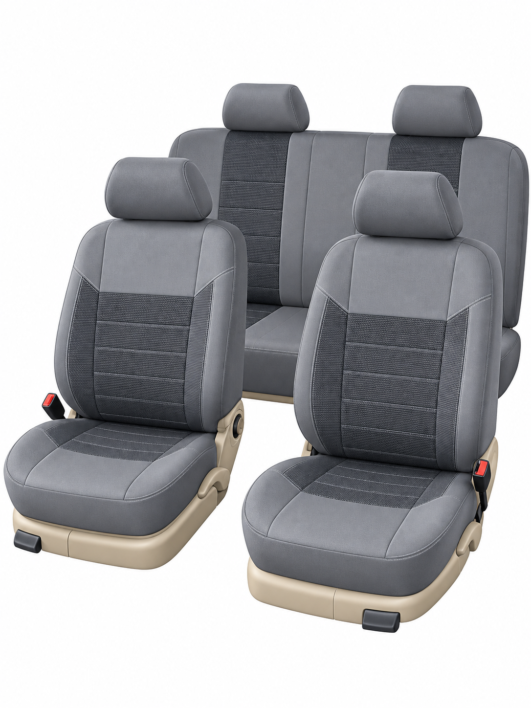 Cobertor de asiento Pu Gris 10 Pzas