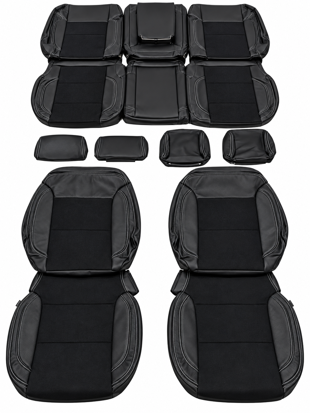 Cobertor de asiento Pu Negro 10 Pzas