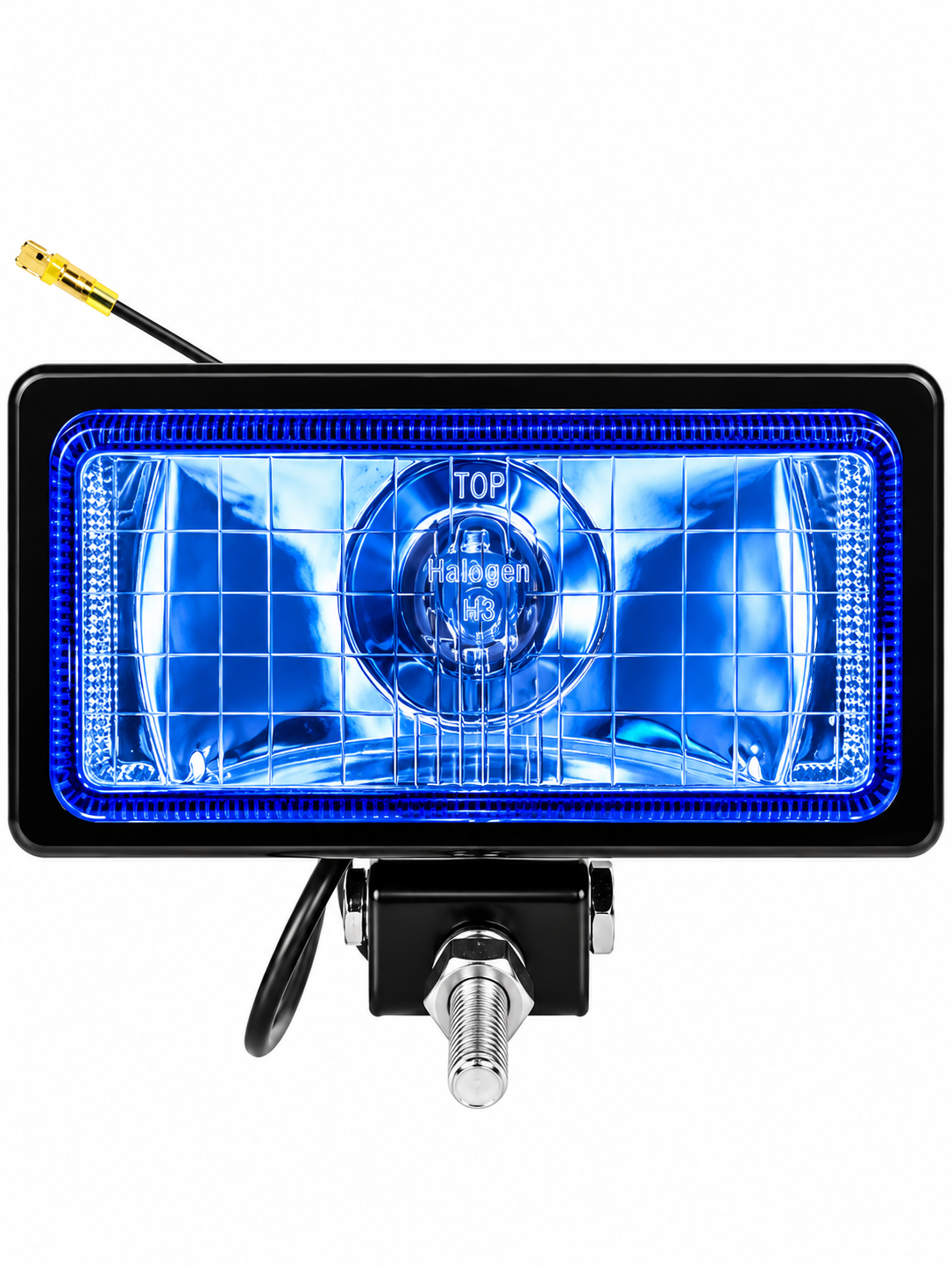 Lámpara halógena Rectangular 5.3.4'' Azul (2 Pzas)