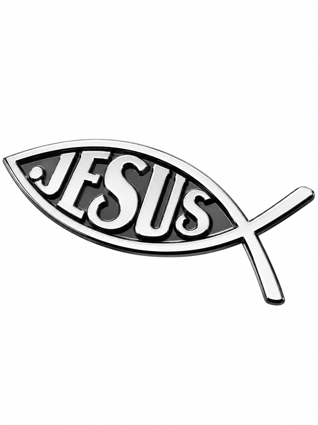 Emblema Cromado Jesus Pez