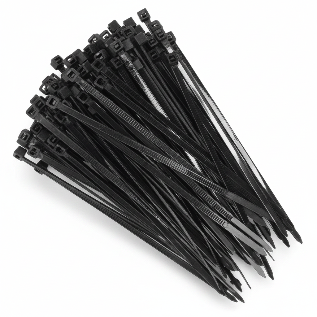 Abrazadera plástica negra 8 pulgadas x 3.6 mm 100 piezas