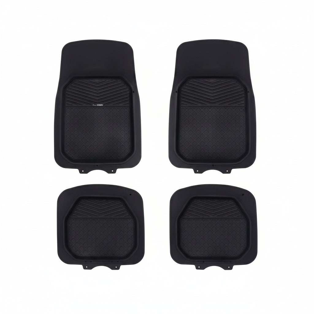 Alfombra universal para carro negra 4 piezas modelo 3036