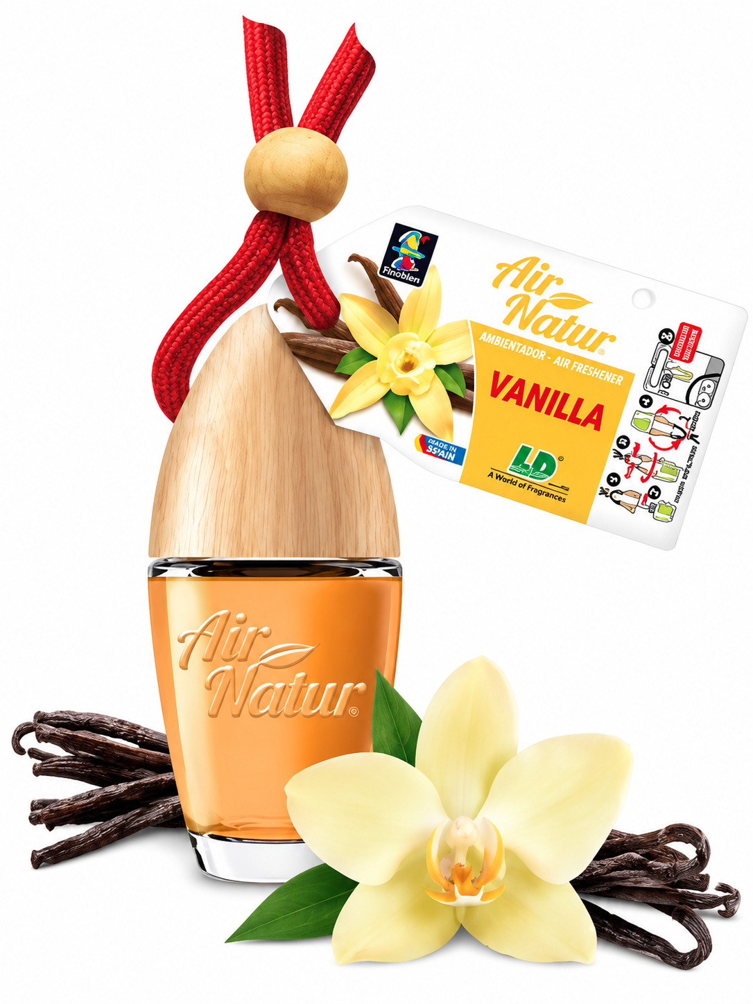 Aromatizante automotriz Air Natur Blister Botella Vainilla