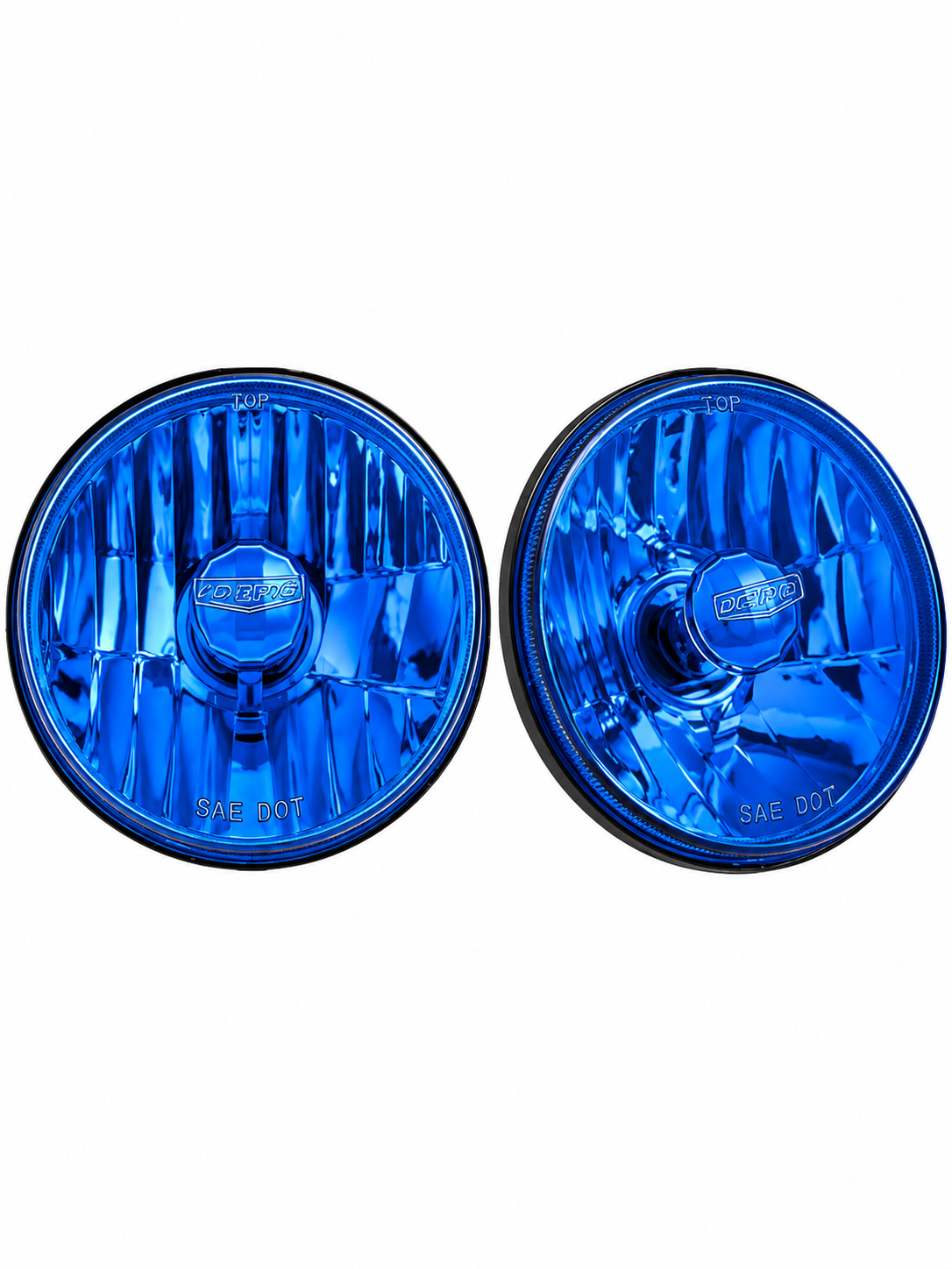 Foco automotriz Diamante H4, 12 V 55-60 W Azul 5" Circular