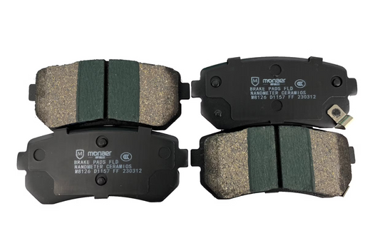 Pastillas de freno Hyundai Elantra 2009-2012 Tucson 2011 en adelante Accent 2006-2011 I30 2007 en adelante Kia Sportage 2011-2014 Forte 2010-2013 Rio 2006-2010 Trasera
