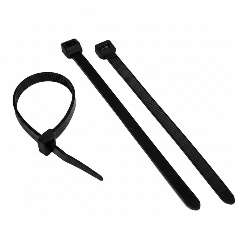 Abrazadera plástica negra 20 pulgadas x 4.8 mm 100 piezas