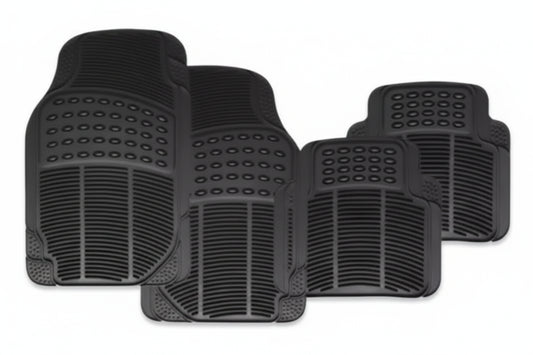 Alfombra universal para carro negra 4 piezas modelo 3003