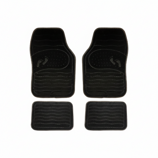 Alfombra universal para carro negra 4 piezas modelo 3028
