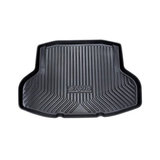 Alfombra de baúl Honda Civic 2017-2021 baúl 1 pieza 3D negra
