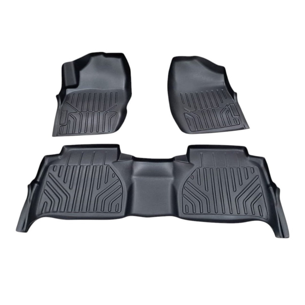Alfombra de bandeja Nissan Navara 2008-2013 3 piezas 3D negra