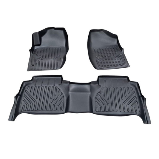 Alfombra de bandeja Nissan Navara 2008-2013 3 piezas 3D negra