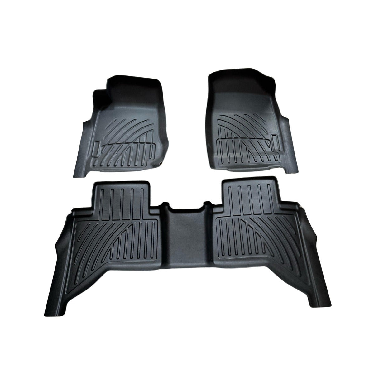 Alfombra de bandeja Isuzu D-Max 2012-2019 3 piezas 3D negra