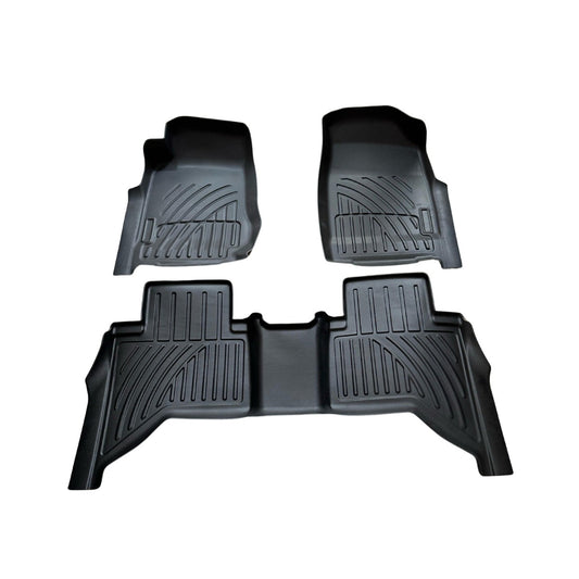 Alfombra de bandeja Isuzu D-Max 2012-2019 3 piezas 3D negra