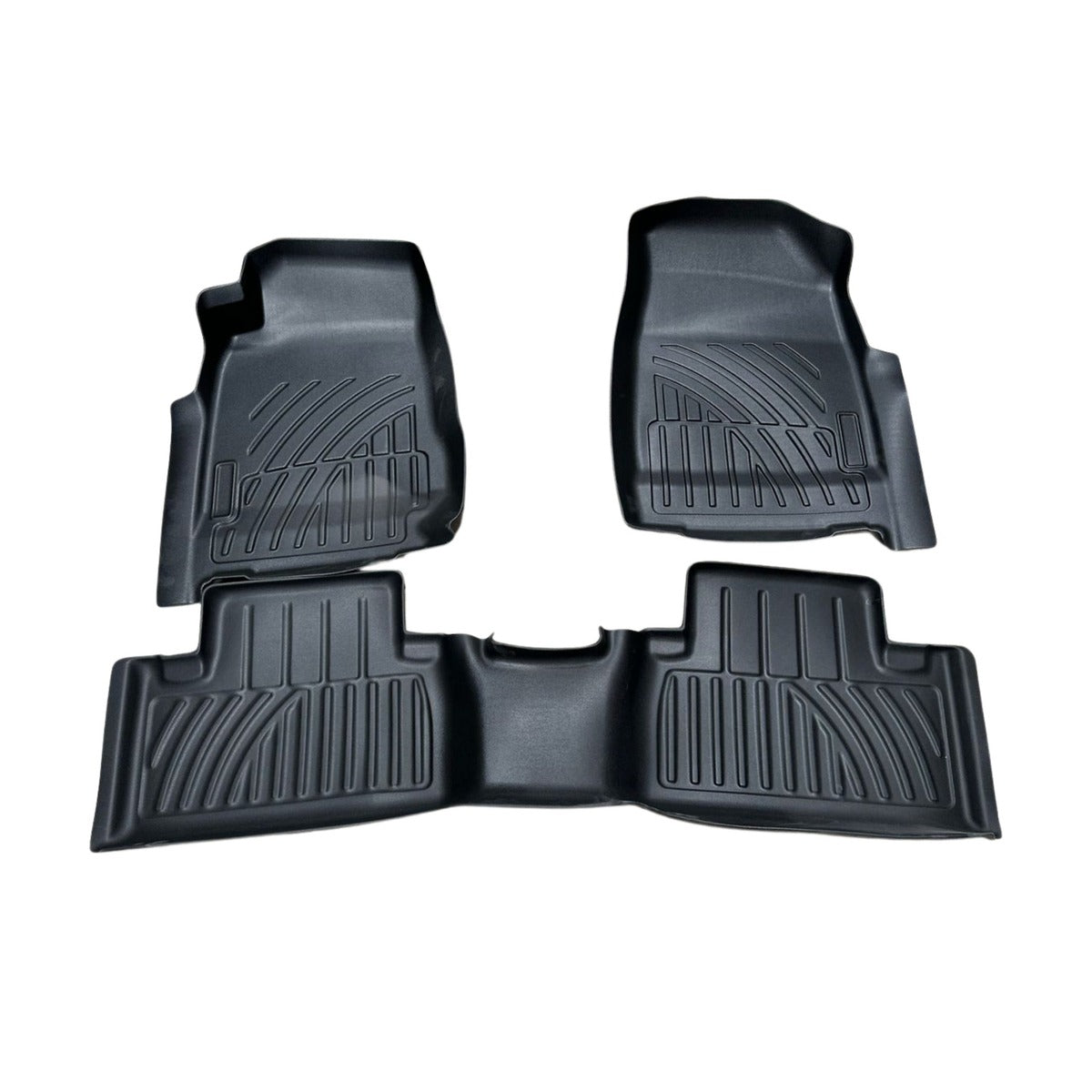 Alfombra de bandeja Isuzu D-Max 2012-2019 3 piezas 3D negra cabina y media