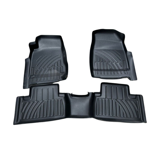 Alfombra de bandeja Isuzu D-Max 2012-2019 3 piezas 3D negra cabina y media