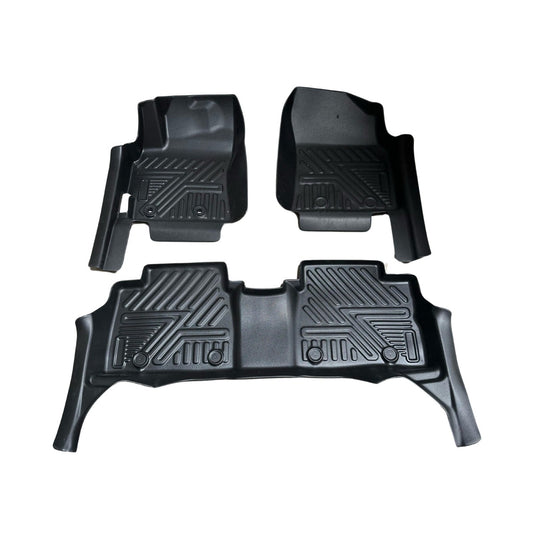 Alfombra de bandeja Nissan Navara NP300 2014 3 piezas 5D negra