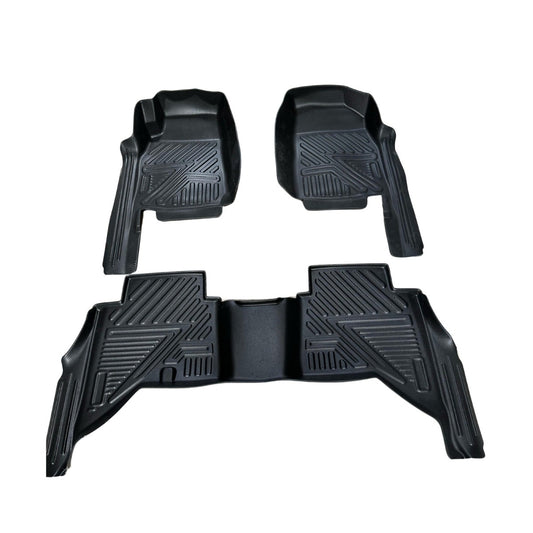 Alfombra de bandeja Isuzu D-Max 2012-2019 3 piezas 5D negra