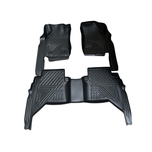 Alfombra de bandeja Toyota Hilux Vigo 2005-2011 3 piezas 5D negra