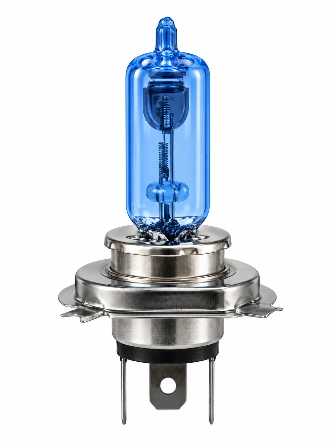 Lámpara halógena Circular Cromo 4" Azul