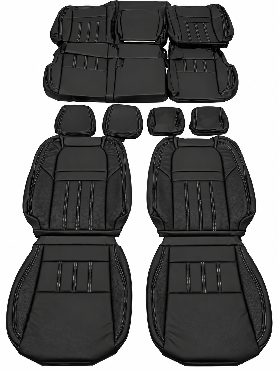 Cobertor de asiento Pu Negro 10 Pzas