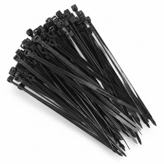 Abrazadera plástica negra 8 pulgadas x 3.6 mm 100 piezas