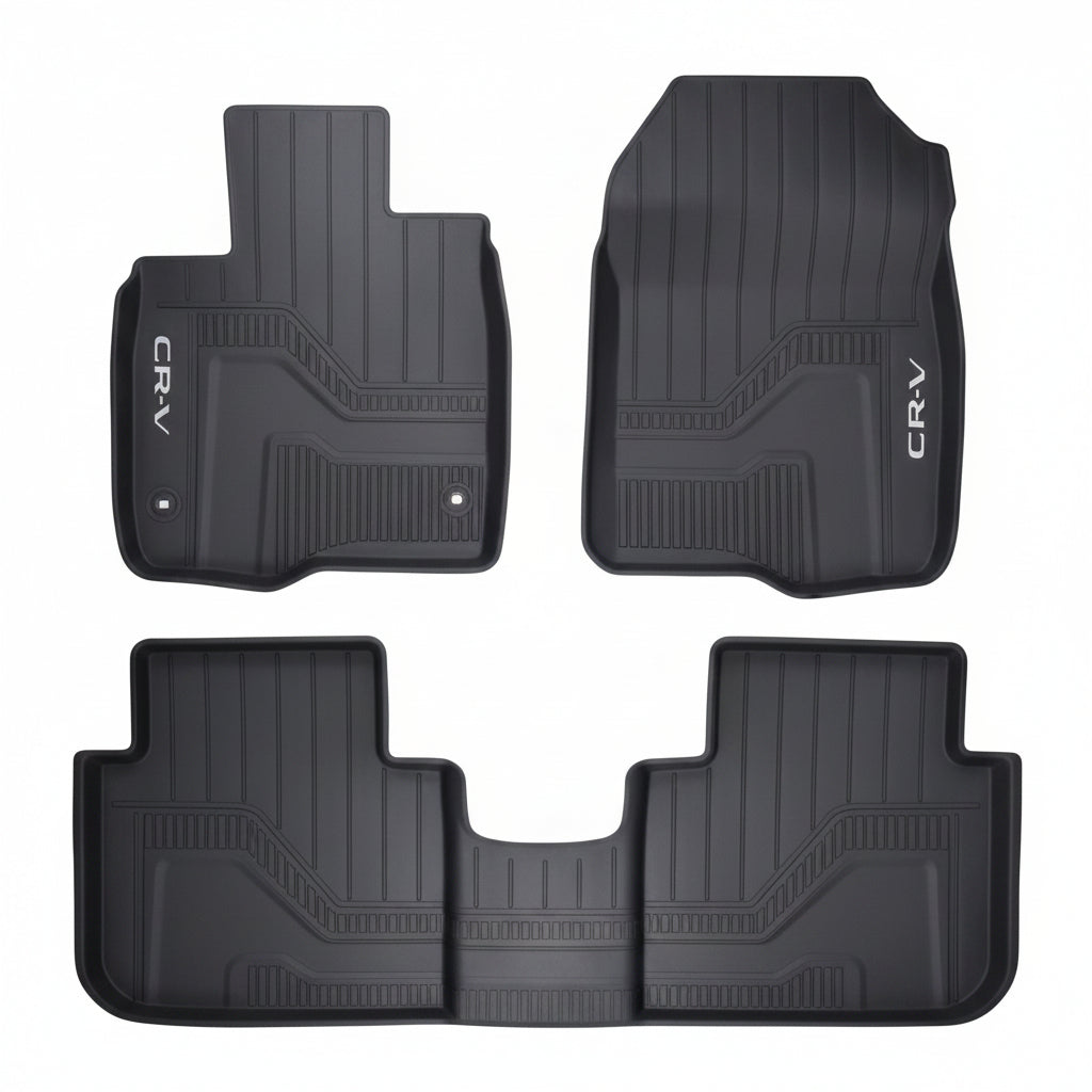 Alfombra de bandeja Honda CR-V 2023 3 piezas 5D negra