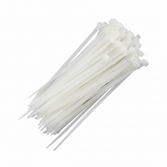 Abrazadera plástica blanca 20 pulgadas x 4.8 mm 100 piezas