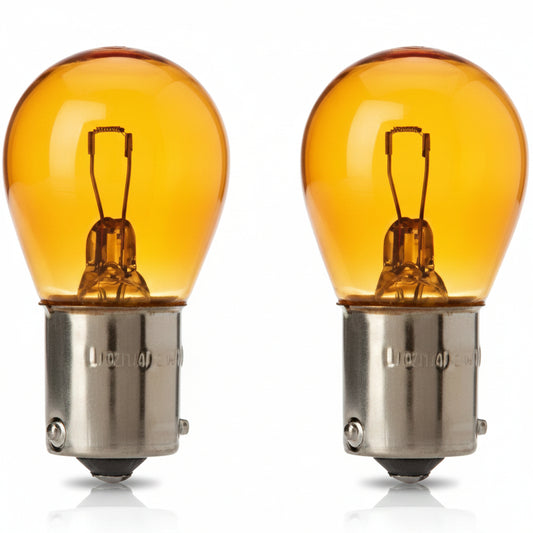 Bombillo halógeno S25 9 LED ámbar 1 contacto