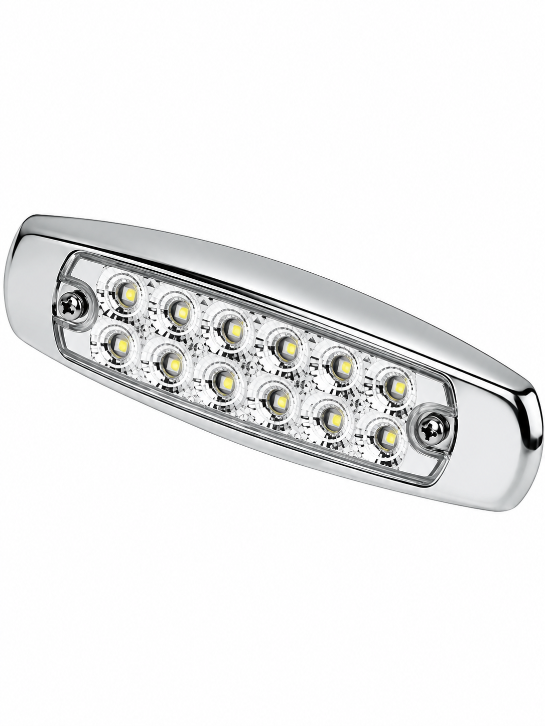 Luz de carrocería Base Cromo 12 Leds Claro