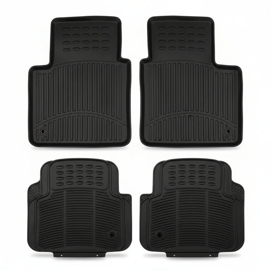 Alfombra universal para carro negra 4 piezas modelo 3063