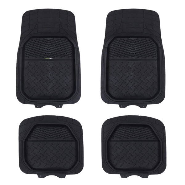 Alfombra universal para carro negra 4 piezas modelo 3038S