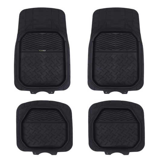 Alfombra universal para carro negra 4 piezas modelo 3038S